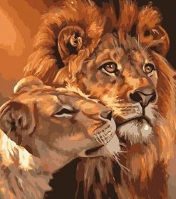 Couple Lion Paint By Numbers