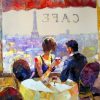 Couple in Cafe Paint By Numbers