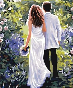 Couple in Courtyard Paint By Numbers