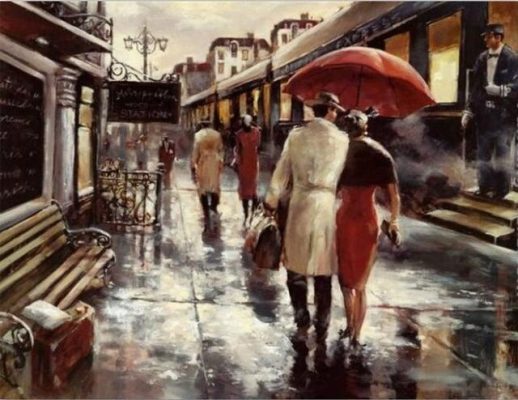Couples in Station Paint By Numbers