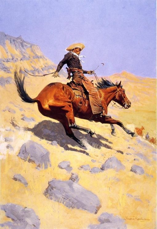Cowboy On His Horse Paint By Numbers