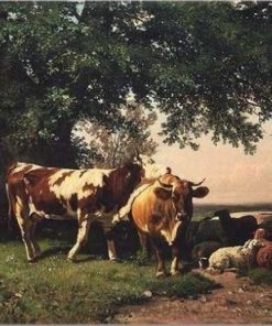 Cows Under Trees Paint By Numbers