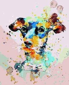 Cute Colorful Dog Paint By Numbers