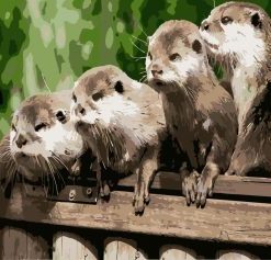 Cute Otters Paint By Numbers