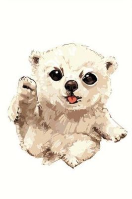 Cute Polar Bear Paint By Numbers