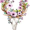 Deer Skull with Flowers Paint By Numbers