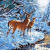 Deers on Winter Paint By Numbers