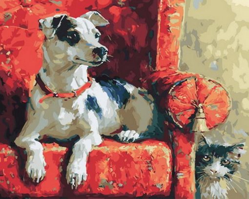 Dog On The Couch Paint By Numbers