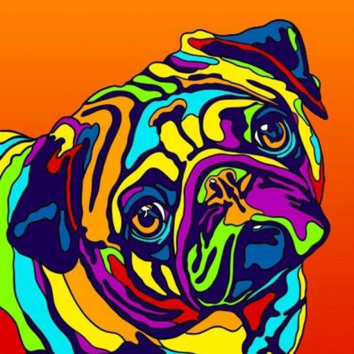 Dog Pop Art Colors Paint By Numbers