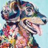 Dog Portrait of Flowers Paint By Numbers