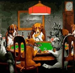 Dogs Playing Poker Paint By Numbers
