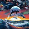 Dolphin In Space Paint By Numbers