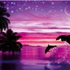 Dolphin Purple Night Paint By Numbers