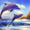 Dolphin With Sea Waves Paint By Numbers