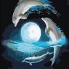 Dolphin at Moon Paint By Numbers