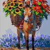 Donkey Carrying Flowers Paint By Numbers