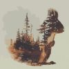 Double Exposure Squirrel Paint By Numbers
