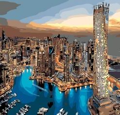 Dubai Sky View Paint By Numbers