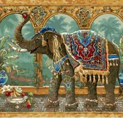 Elephant Vintage Paint By Numbers