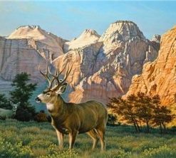 Elk In Sawtooths Paint By Numbers