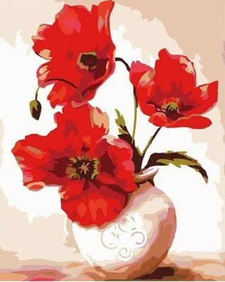 Europe Red Vase Paint By Numbers