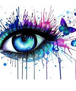 Eye And Butterfly Paint By Numbers
