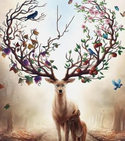 Fantasy Deer Art Paint By Numbers