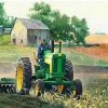 Farmer Plowing His Farm Paint By Numbers
