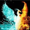 Fire and Ice Phoenix Paint By Numbers