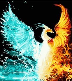 Fire and Ice Phoenix Paint By Numbers
