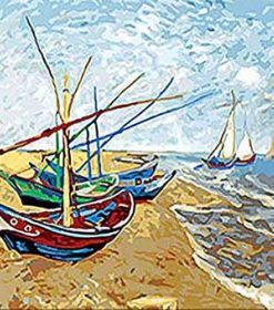 Fishing Boats By Gogh Paint By Numbers