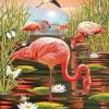 Flamingo in Swamp Paint By Numbers