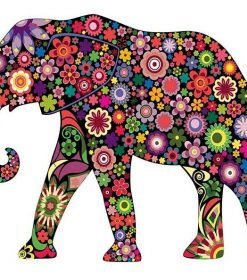 Floral Elephant Paint By Numbers