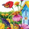 Flower Garden with Butterfly Paint By Numbers
