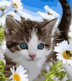 Flowers Cat Paint By Numbers