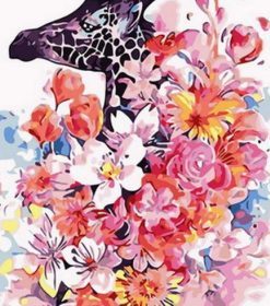 Flowers Giraffe Paint By Numbers