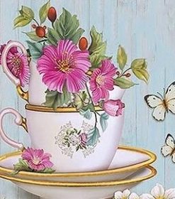 Flowers In Teacup Paint By Numbers