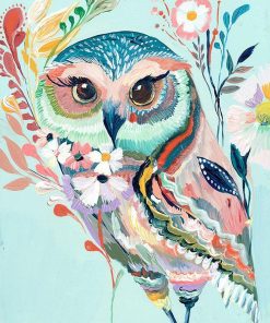 Flowers Owl Paint By Numbers