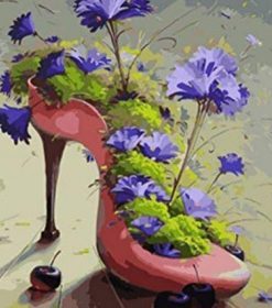 Flowers in Shoe Paint By Numbers