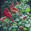 Forest Red Birds Paint By Numbers