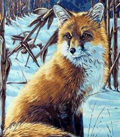 Fox in the Snow Paint By Numbers