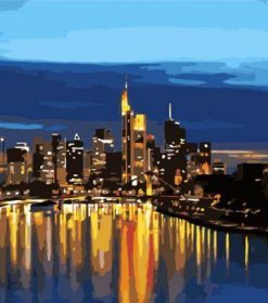 Frankfurt at Night Paint By Numbers