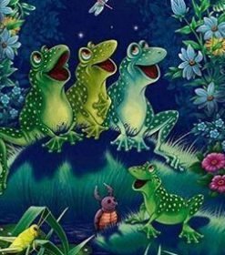 Frogs In Swamp Paint By Numbers