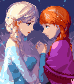 Frozen Cartoon Paint By Numbers