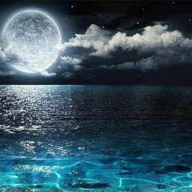 Full Moon On Sea Paint By Numbers