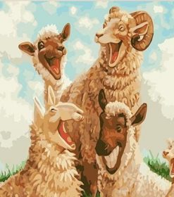 Funny Sheep Paint By Numbers