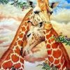 Giraffes Hug Paint By Numbers