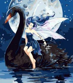 Girl Black Swan Paint By Numbers
