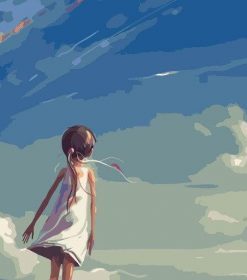 Girl Staring at the Sky Paint By Numbers