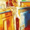 Girl in The Kitchen Paint By Numbers